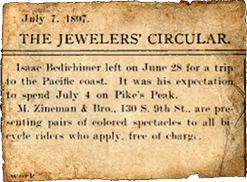 The Jewelers Circular 1897 mentioning Isaac Bedichimer